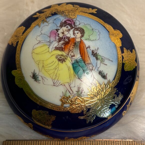 Vintage L.F. Fine Porcelain Limages P.R.G. Trinket Dish - Picture 1 of 4